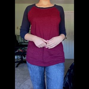 Maroon FOREVER 21 t-shirt